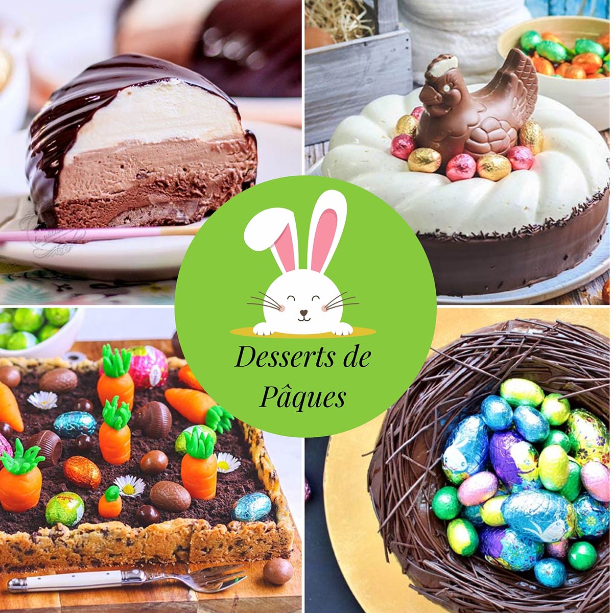 Assortiment de patisseries et de chocolats pour Pâques de la boulangerie Flavor's
